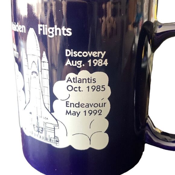 Vintage Shuttle Maiden Flights NASA Kennedy Space Center Mug Coffee Tea History - Picture 10 of 13